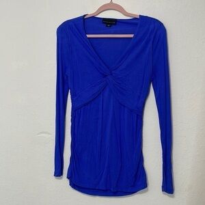 Attention Blue Top Size S Long Sleeve